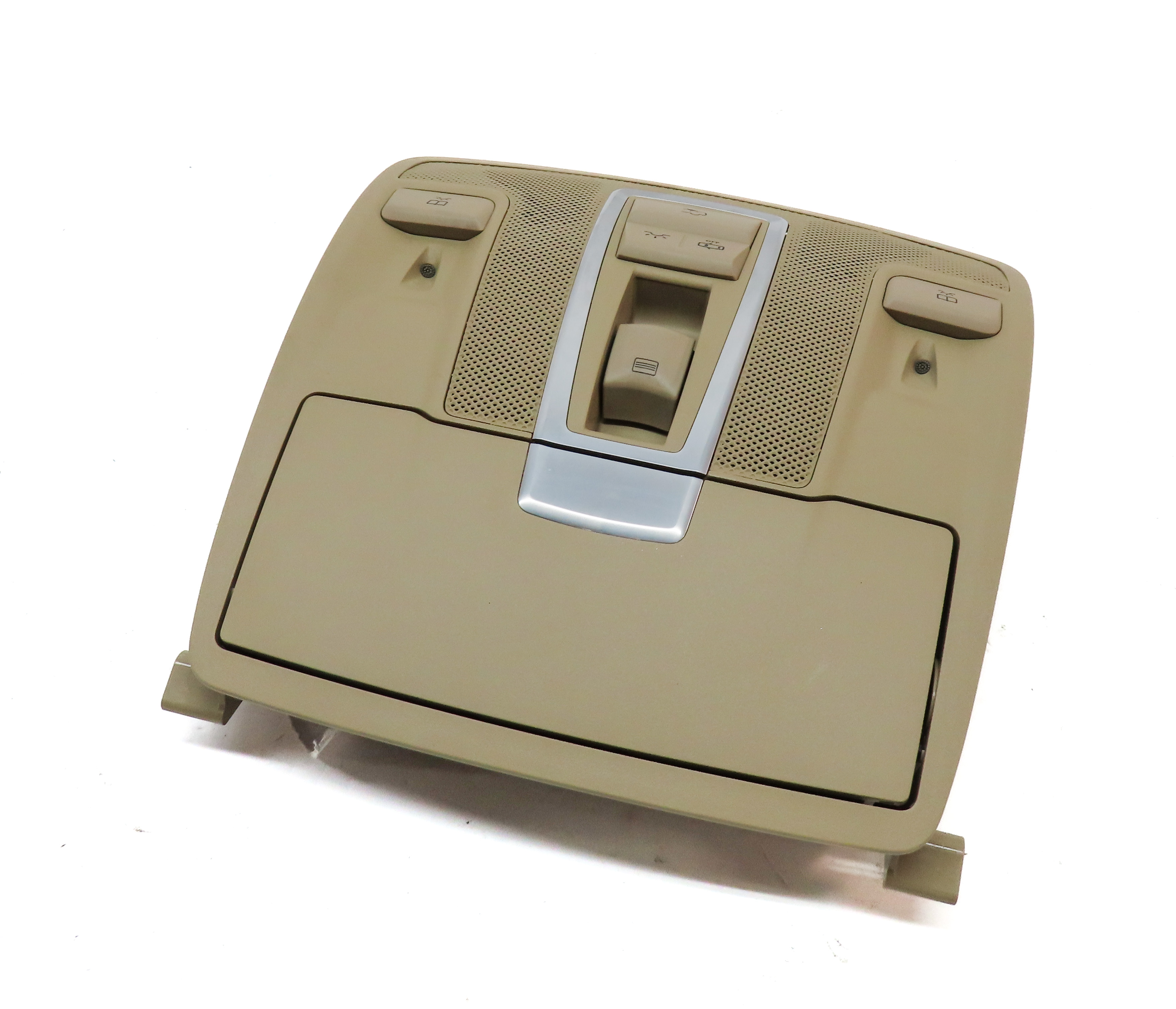 15 MERCEDES GL550 (X166) FRONT OVERHEAD DOME LIGHT LAMP SUNGLASS HOLDER (BEIGE) — exact item pictured